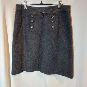 Old Navy Vintage Wool Blend Charcoal A-Line Mini Skirt #Dark Academia